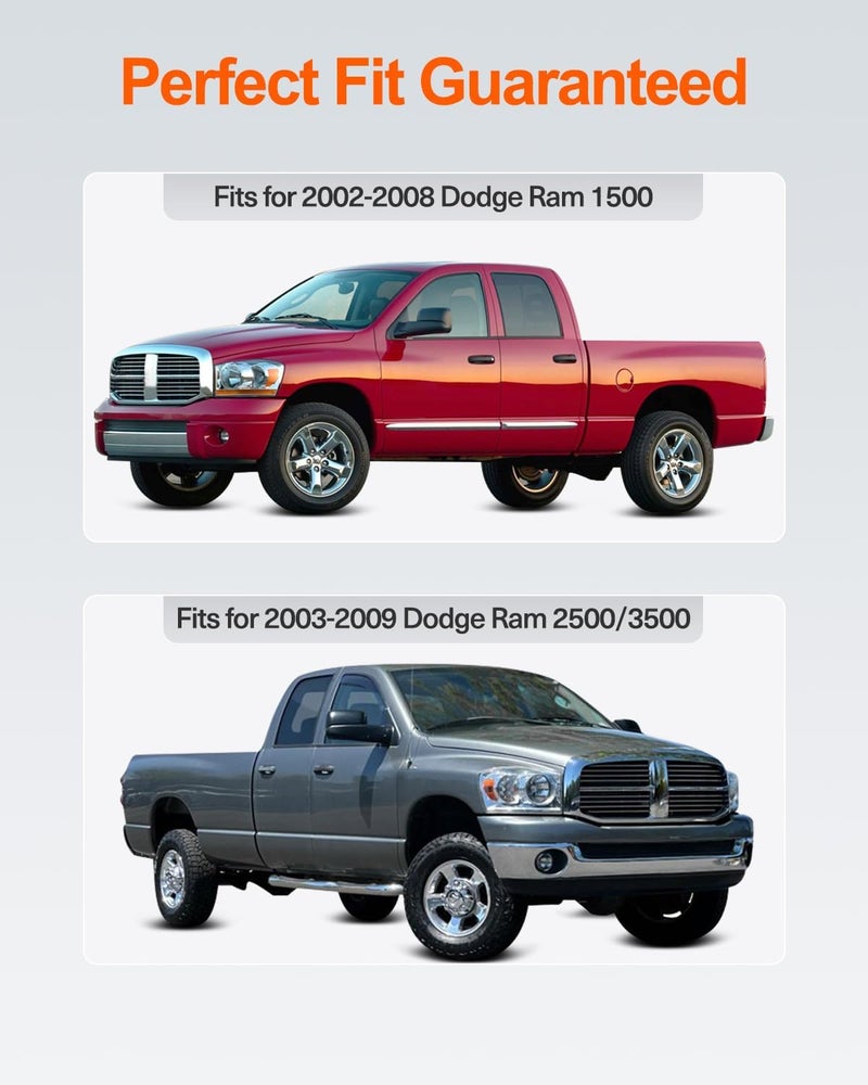 JY PERFORMANCE لوحة إصلاح قوس العجلة الخلفية للسرير متوافقة مع 2002-2008 دودج رام 1500، 2003-2009 دودج رام 2500 3500، لوحة تصحيح ربع العجلة العلوية جانب السائق والراكب، استبدال لـ GNT56214714 - Image 3